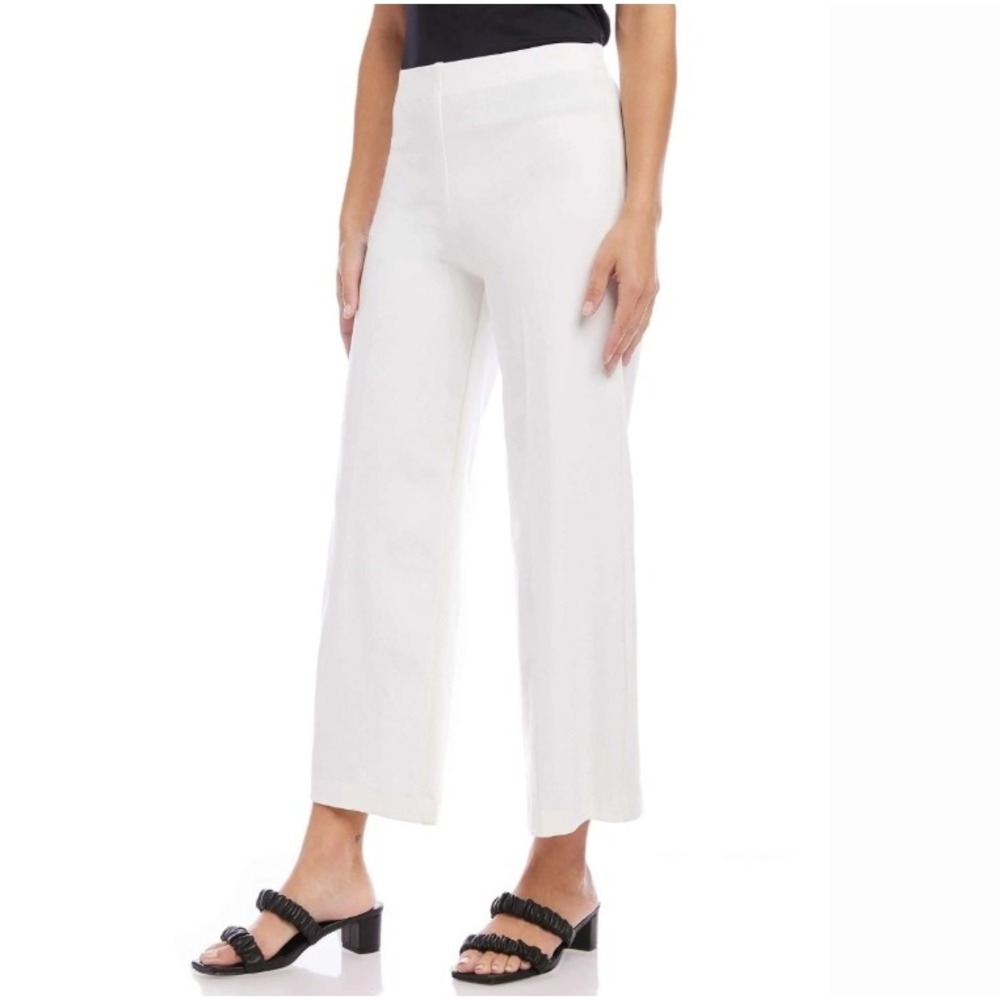 NEW Fifteen Twenty Wide-Leg Cropped‎ Pants White Large
